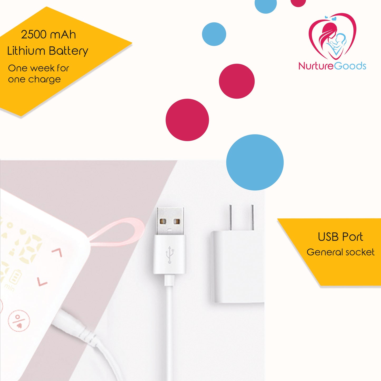 NurtureGoods Smart 2.0 Cordless Electric Breast Pump 